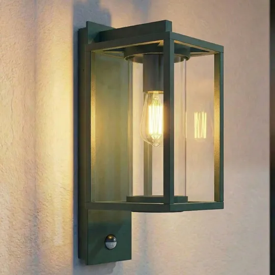 Lucande Aplique Exterior Ferda Verde con Sensor IP44