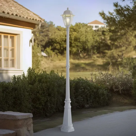 Lindby Lámpara de Exterior Edana Blanca de Aluminio