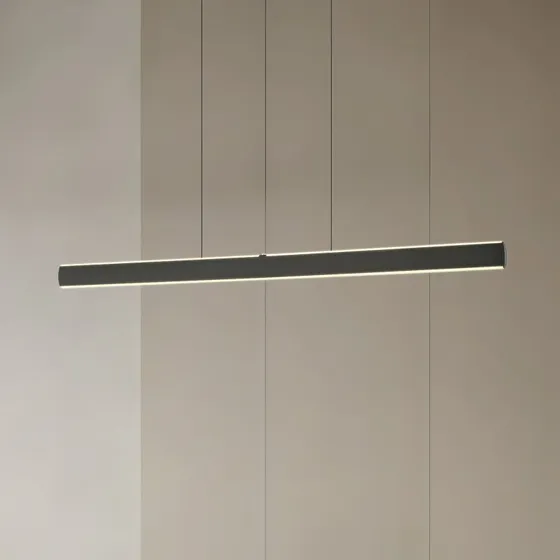 Lámpara colgante LED Lucande Arvon, negra, 117 cm, CCT