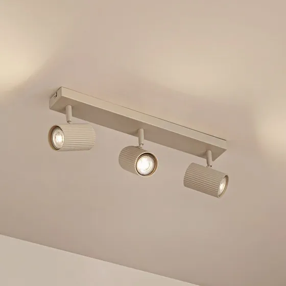 Lindby Kardis Downlights Beige - Plafón 3 Luces GU10