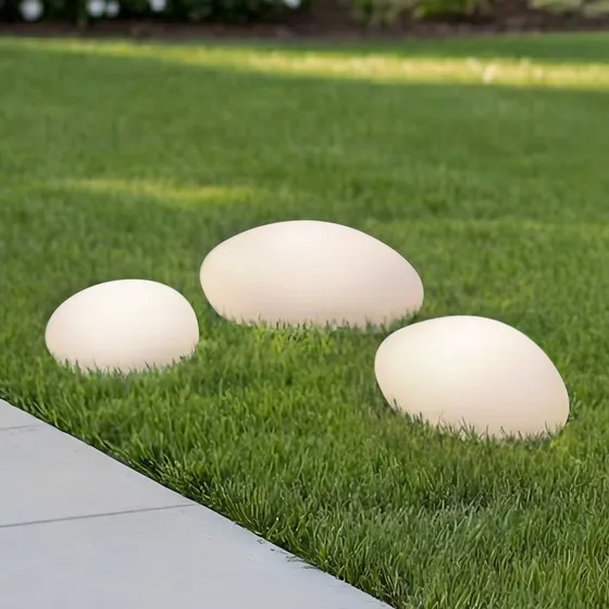 Lámpara LED solar Liedra Lindby, RGBW, juego de 3, atenuable