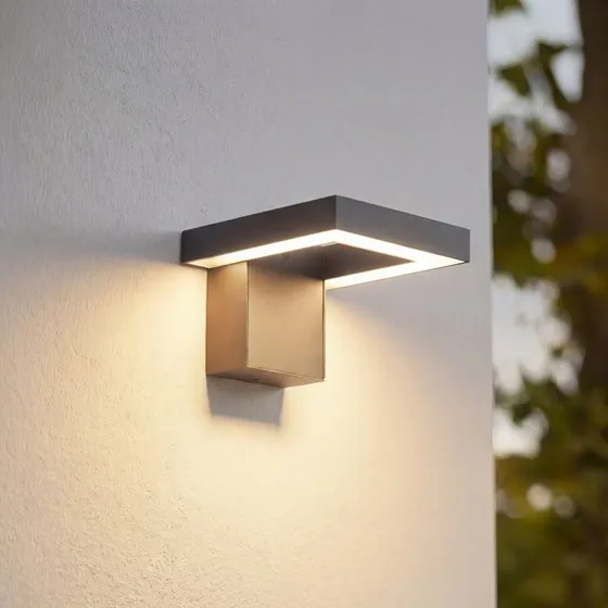 Aplique LED Exterior Lindby Orbin Gris Inclinable CCT IP54