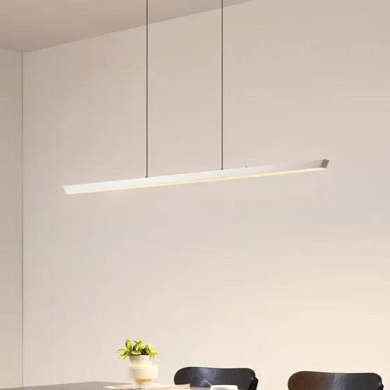 Lámpara colgante LED Lucande Solvar Plateada 117 cm CCT Atenuable
