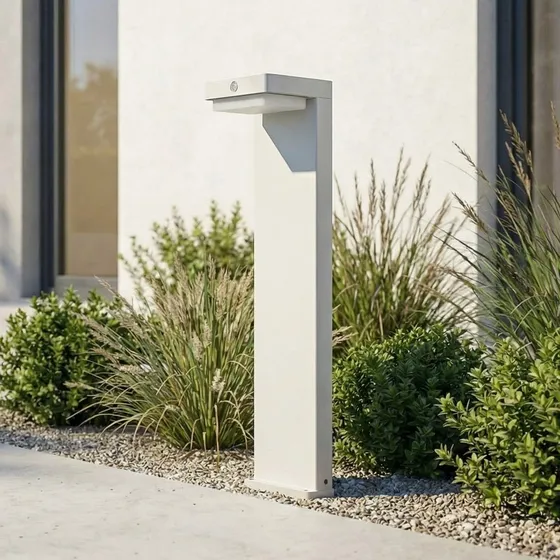 Lindby Baliza LED Solar Eleazar Blanca con Sensor para Exterior