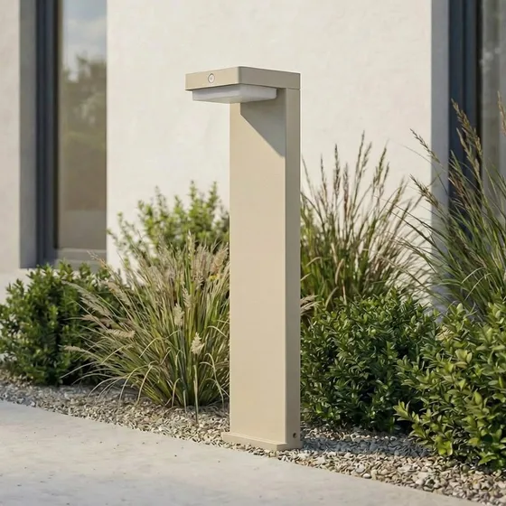 Lindby Baliza LED Solar Eleazar Beige con Sensor