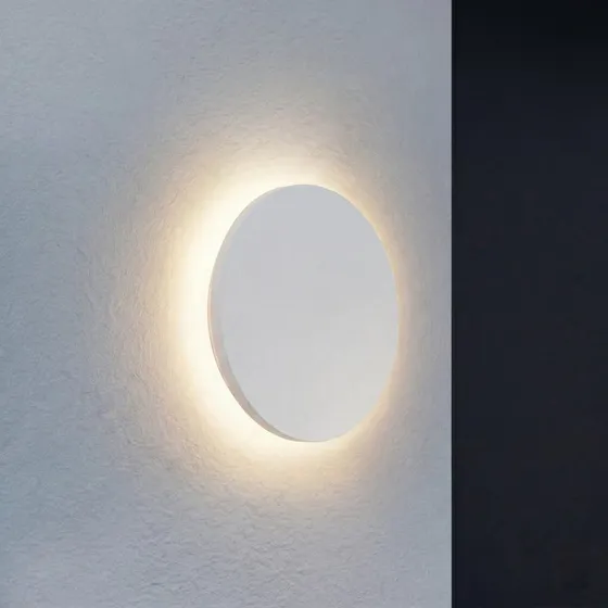 Aplique LED Exterior Lindby Selinel, Blanco, Ø 23 cm, con Número