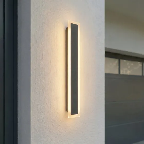 Lucande Ilora Aplique LED Exterior CCT IP65 Negro 60 cm