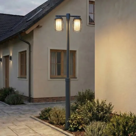 Lámpara de exterior Lucande Chandan Antracita - 2 Luces