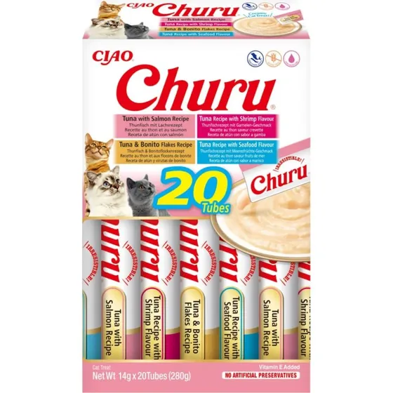 Churu Variedades de Marisco para Gatos - 20 Unidades