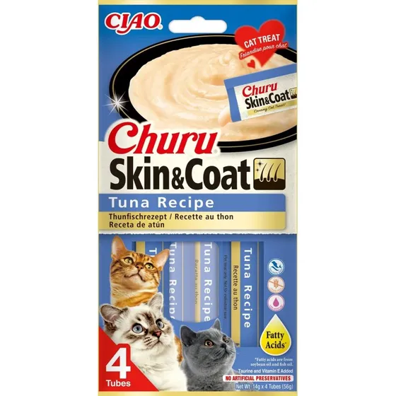 Inaba Churu Cat Skin & Coat Receta de Atún 56g