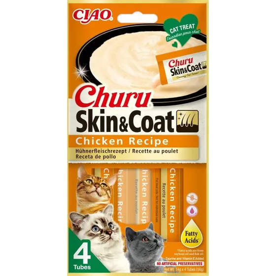 INABA Churu Cat Skin & Coat Receta de Pollo 56g