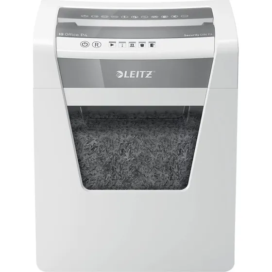 Leitz IQ Office P4 Destructora Corte Confeti 15 Hojas Blanco/Gris