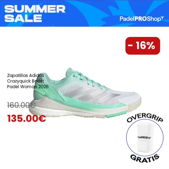 Adidas Crazyquick Boost Padel W Green - Marta Ortega