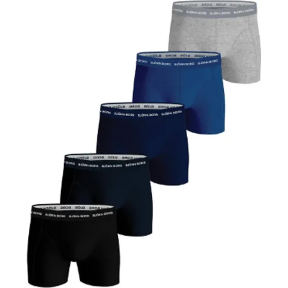Björn Borg Boxer Briefs de Algodón con Stretch - Pack de 5 (Talla S)