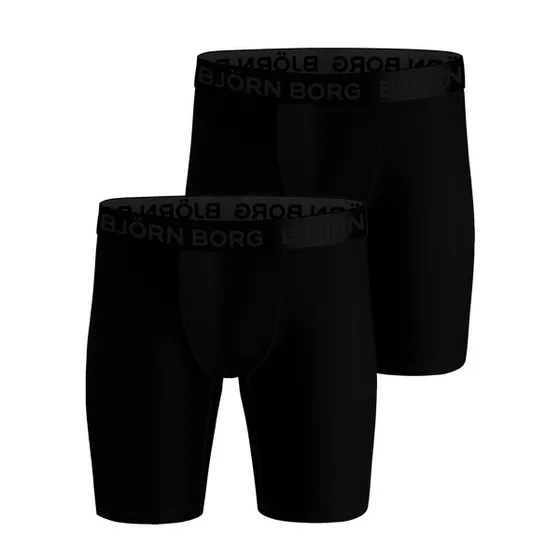 Björn Borg Boxer Sports Long Leg Negro Pack de 2