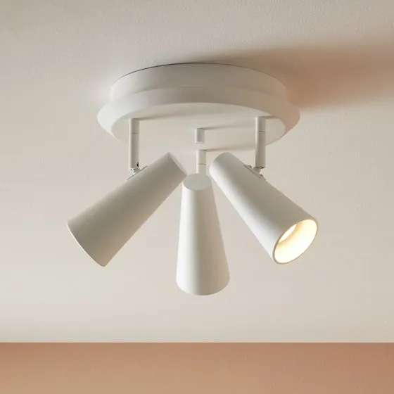 Markslöjd Crest Lámpara de Techo Redonda Blanca de 3 Luces