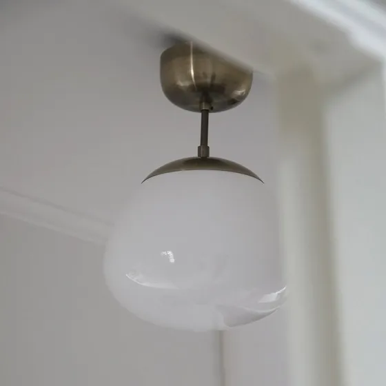Markslöjd Plafón Rise, Latón Envejecido y Cristal, Ø 25 cm