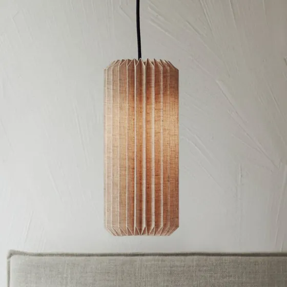 Watt & Veke Lámpara Colgante Alba, Lino Natural, Ø 15 cm