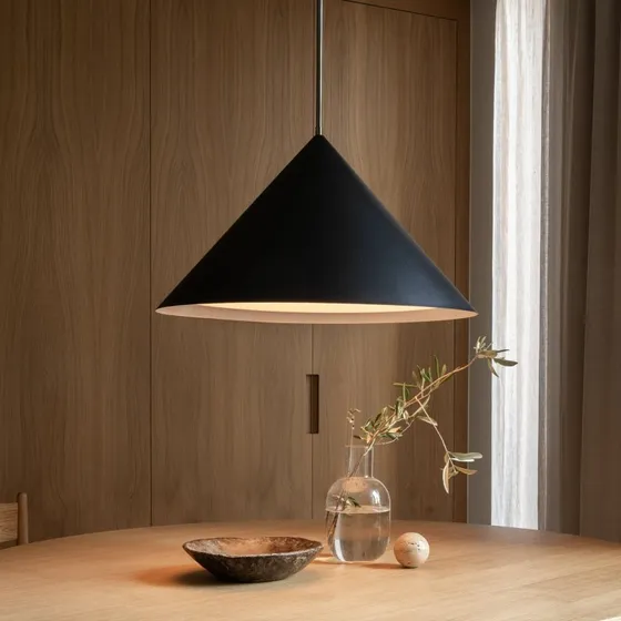 Watt & Veke Lámpara Colgante Kuro Negra Ø65 cm