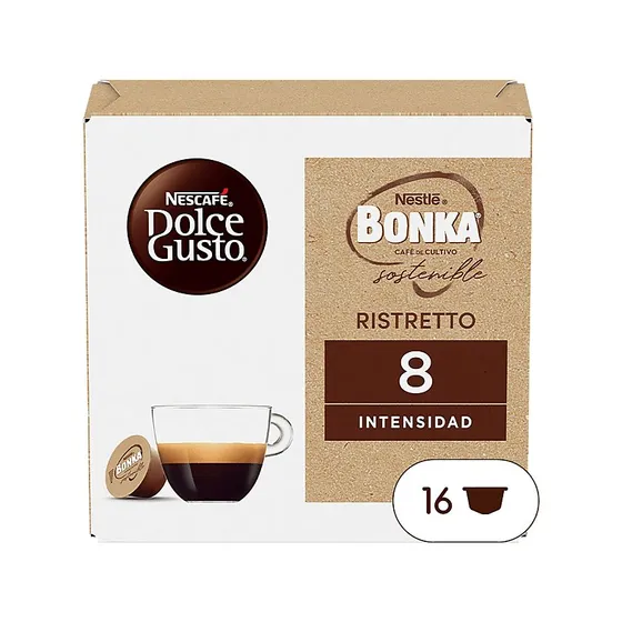 Bonka Espresso Dolce Gusto - Pack de 16 Cápsulas de Café Intenso