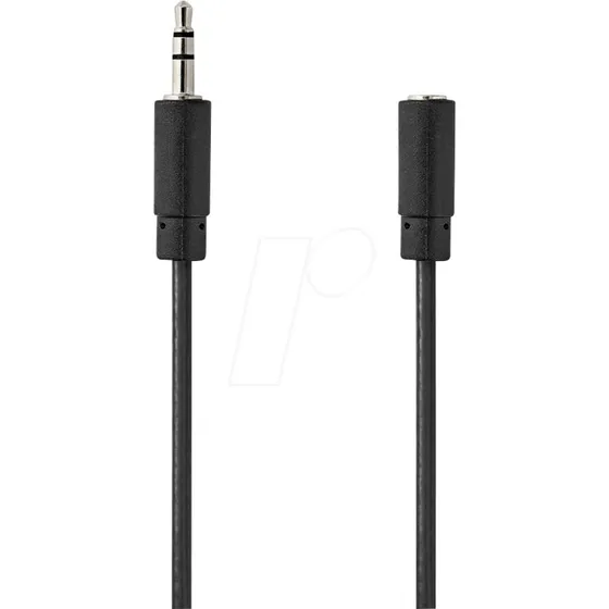 Nedis Cable Audio 3.5mm Macho-Hembra 5m Negro