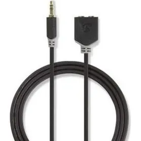 Nedis Cable Audio 3.5mm M-F 20cm Gris