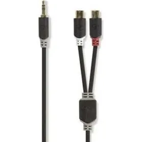 Nedis Cable Audio 3.5mm M-2X RCA 0.2m Gris
