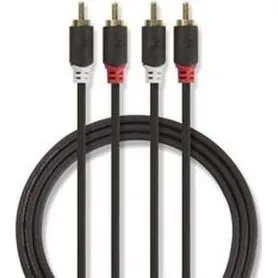 Nedis Cable Audio RCA 3,0 m Gris