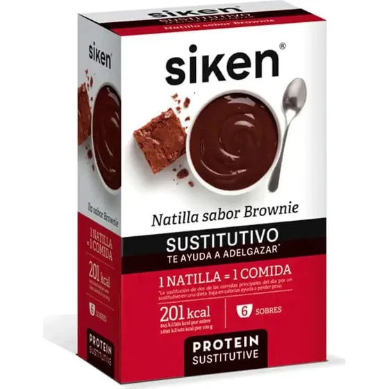 Siken Brownie Sustituto de Flan 6 Sobres