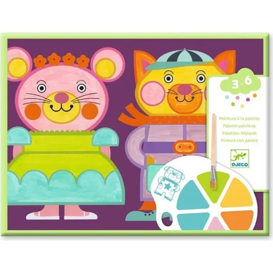 Djeco Pintura con Paleta Los Mofletudos