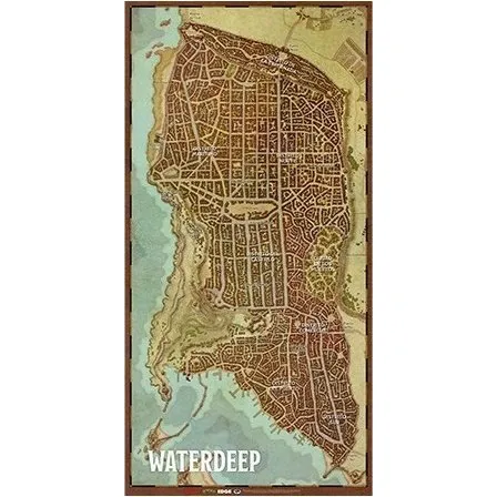 Dungeons & Dragons: Mapa de la ciudad de Waterdeep en vinilo