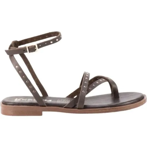 Keslem Sandalias de Piel con Detalles Metálicos - Modelo 5853 36