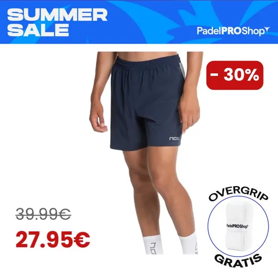 Nox TEAM Hombre SS26 - Pantalón Corto de Pádel Azul Marino