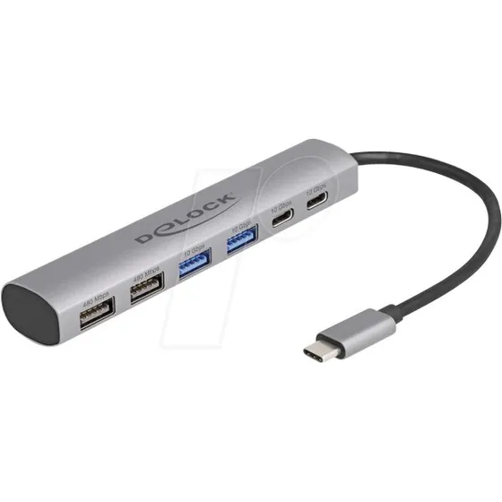 Delock USB 3.0 6 Puertos (4x A, 2x C) - 10 Gbps