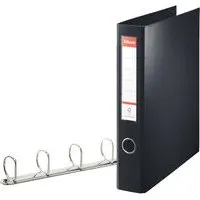 Esselte Vivida Negro A4 Maxi Carpeta Anillas