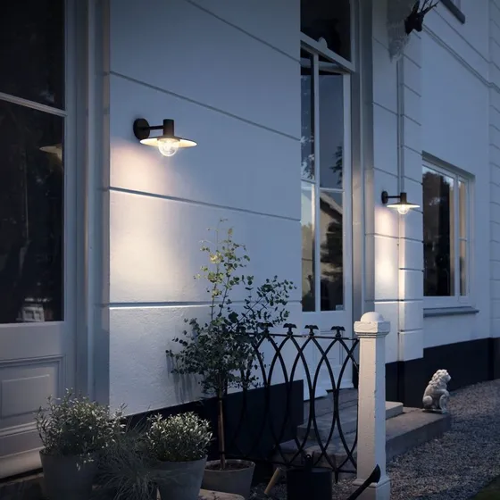 Philips myGarden Skua Aplique de Exterior Negro Moderno