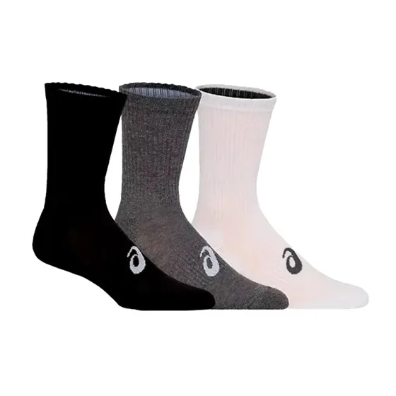 Asics Calcetines 3PPK Crew Negro/Gris/Blanco