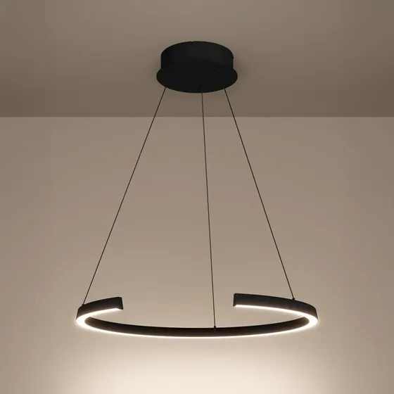 Lámpara colgante Stars of Light Labonete negra, Ø 80 cm, CCT