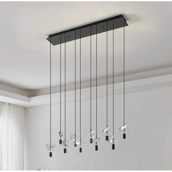 Lámpara colgante LED Stars of Light Comareira, níquel, 91 cm, CCT