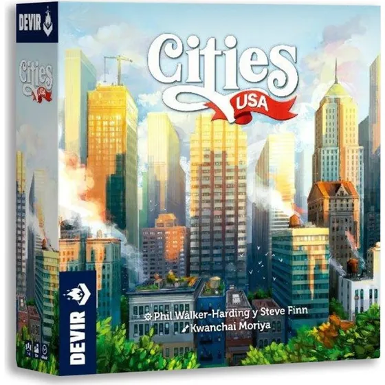 Cities USA - Juego de Mesa de Estrategia de Devir