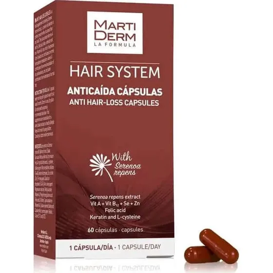 Martiderm Hair System Anticaída Oral 60 Cápsulas