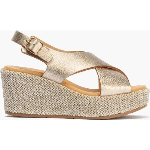 Sandalias Pitillos 11270 Cuña Oro Mujer Talla 40