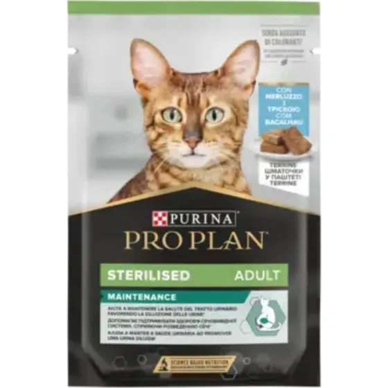 Purina Pro Plan Sterilized Maintenance Bacalao Comida Húmeda para Gatos (10x75g)