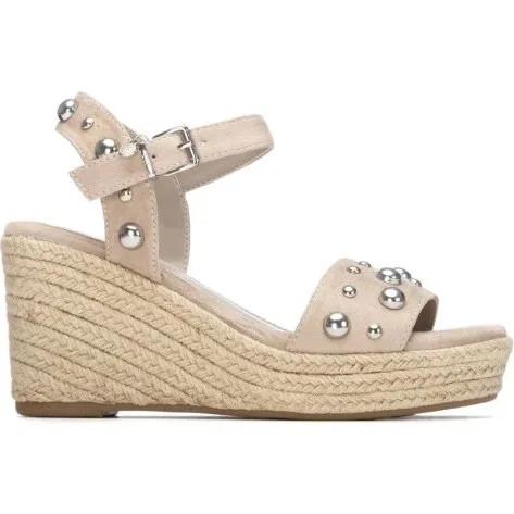 Xti Sandalias de Cuña con Tachas y Detalle de Yute - Marrón