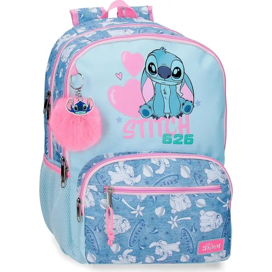 Mochila Stitch Hearts Disney Adaptable 44cm