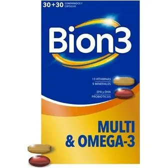 Bion3 Multi & Omega-3: Multivitamínico con Omega-3 y Probióticos