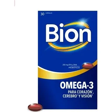Bion Omega-3 con Probióticos 30 Cápsulas