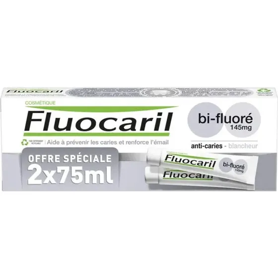 Fluocaril Dentífrico Bi-fluore Blancheur Anticaries 2x75ml
