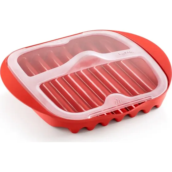 Lékué Molde para cocinar bacon al microondas Rojo