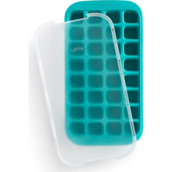 Lékué Bandeja de Hielo Industrial con Tapa - 32 Cubitos